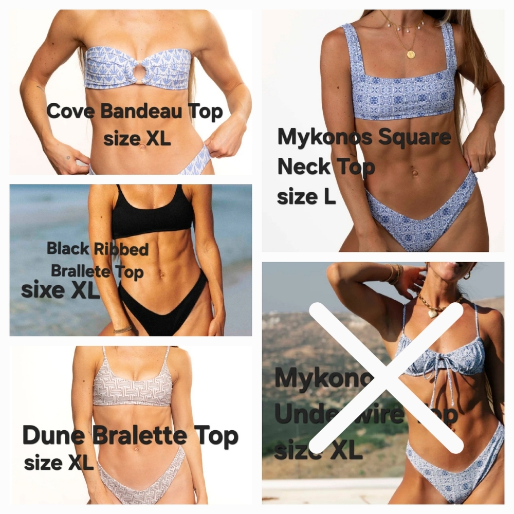 BUY 3 - Honey Swim Tops, Various Styles, Size XL and L
